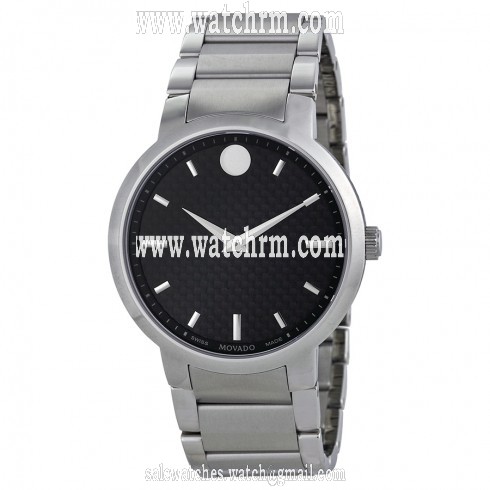 Movado Gravity Black Carbon Fiber Dial Stainless Steel Men's Watch 0606838