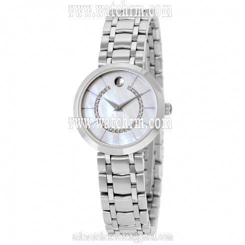 Movado l881 Automatic White Mother of Pearl 29 Diamonds Dial Stainless Steel Ladies Watch 0606920