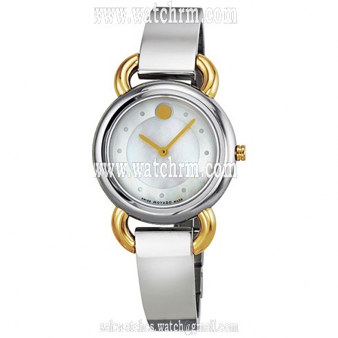 Movado Linio Mother of Pearl Dial Two-Tone Stainless Steel Ladies Watch 0606552