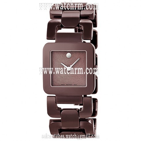 Movado Luma Chocolate Dial Brown PVD Stainless Steel Ladies Watch 0606574