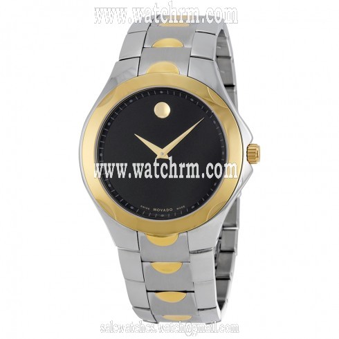 Movado Luno Sport Black Dial Two Tone Men's Watch 0606906