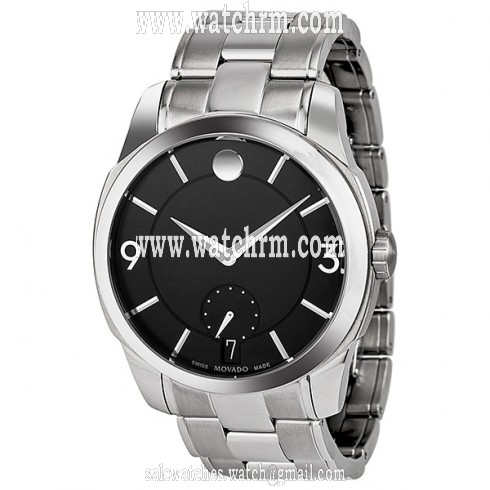 Movado LX Black Dial Stainless Steel Men's Watch 0606626