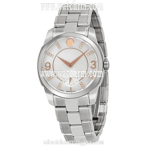 Movado LX Mother of Pearl Dial Stainless Steel Ladies Watch 0606619
