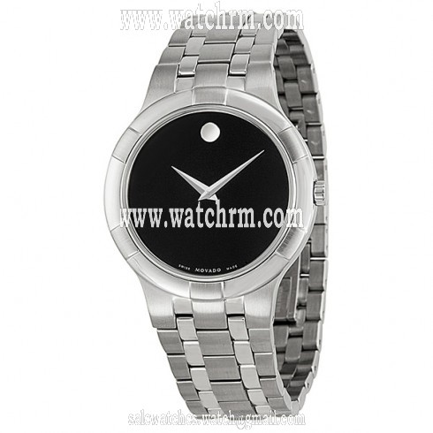 Movado Metio Black Dial Stainless Steel Men's Watch 0606203