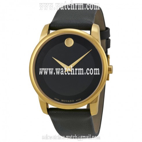 Movado Museum Black Dial Leather Men's Watch 0606876