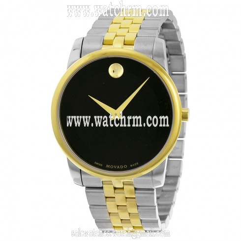 Movado Museum Black Dial Two-tone Men's Watch 0606899