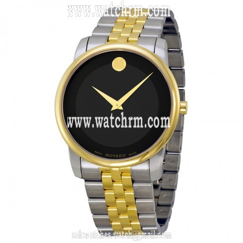 Movado Museum Black Dial Two-Tone Stainless Steel Men's Watch 0606605