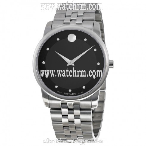 Movado Museum Classic Black Dial Stainless Steel Men's Watch 0606878