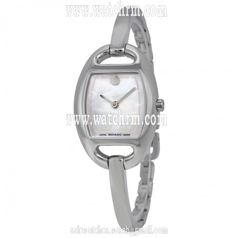 Movado Museum Mother of Pearl Dial Stainless Steel Bangle Ladies Watch 0606606