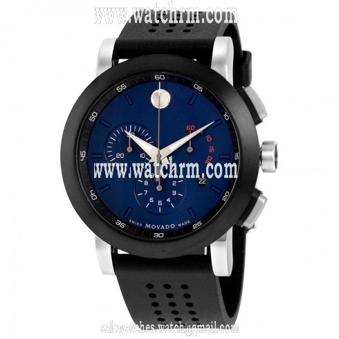 Movado Museum Sport Navy Blue Dial Men's Chronograph Watch 0607002