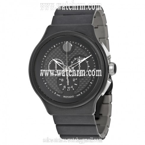 Movado Parlee Black Carbon Fiber Dial Men's Quartz Wartch 0606929