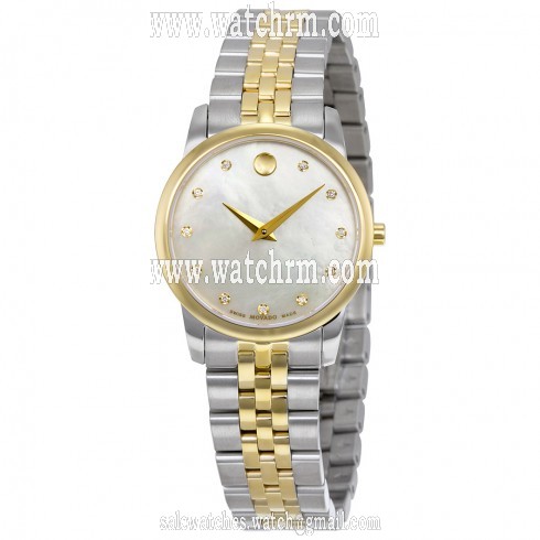 Movado Safiro Mother of Pearl Dial Two-tone Ladies Watch 0606900