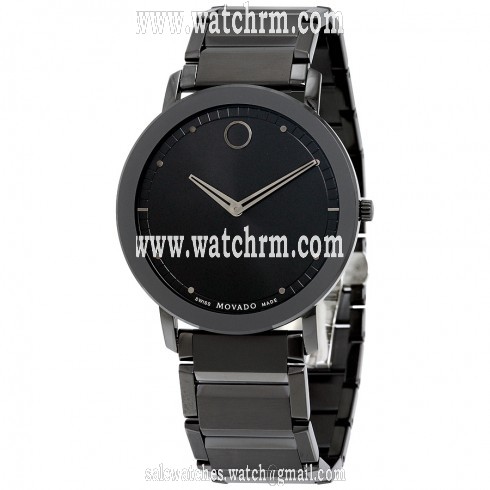 Movado Sapphire Black Dial Black PVD Stainless Steel Men's Watch 0606882