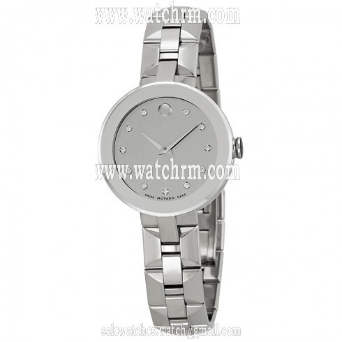 Movado Sapphire Silver Dial Stainless Steel Ladies Watch 0606814
