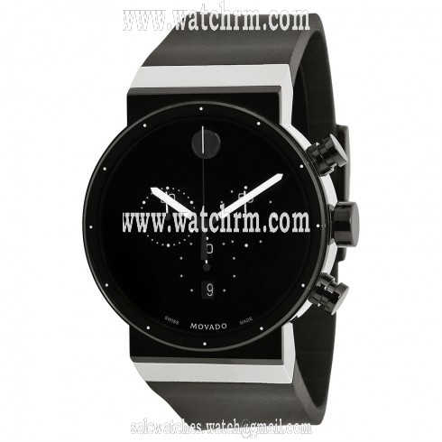 Movado Sapphire Synergy Black Dial Chronograph Men's Watch 0606501