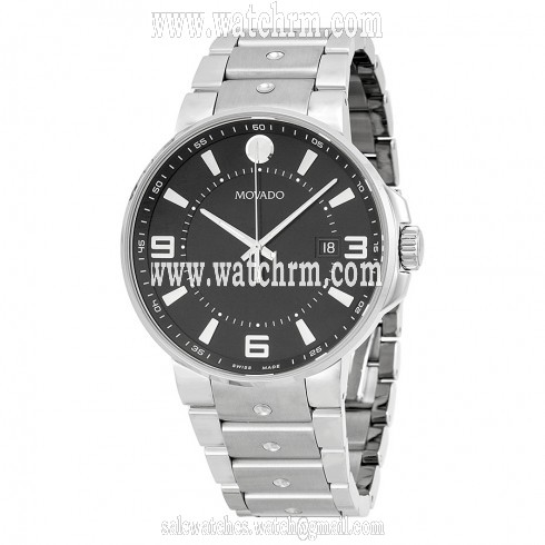 Movado SE Pilot Black Dial Stainless Steel Men's Watch 0606761
