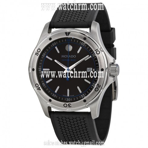 Movado Series 800 Black/Blue Dial Men's Watch 2600101