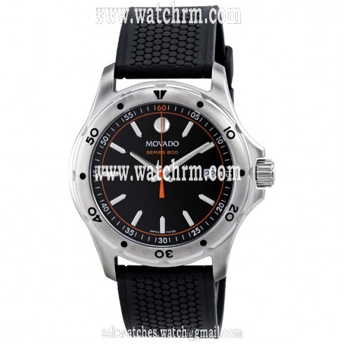 Movado Series 800 Black/Orange Dial Men's Watch 2600099