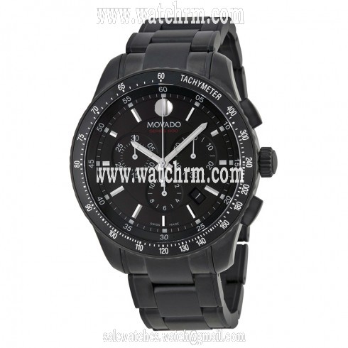 Movado Series 800 Chronograph Black PVD Stainless Steel Men's Watch 2600107