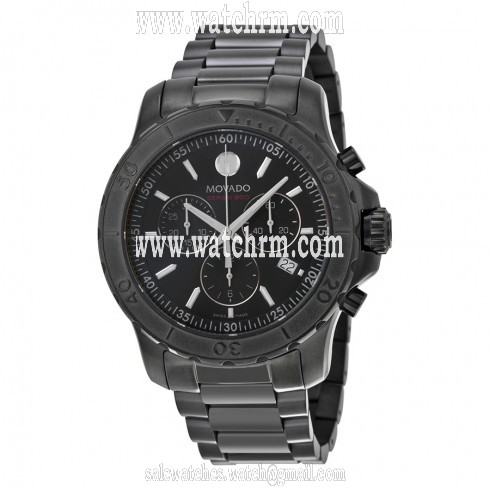 Movado Series 800 Chronograph Black PVD Stainless Steel Men's Watch 2600119