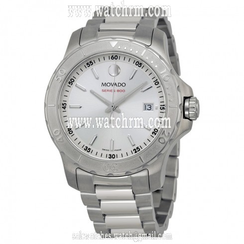 Movado Series 800 Silver Dial Stainless Steel Men's Watch 2600116