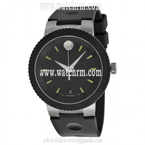 Movado Sport Edge Black Dial Black Rubber Men's Watch 0606928