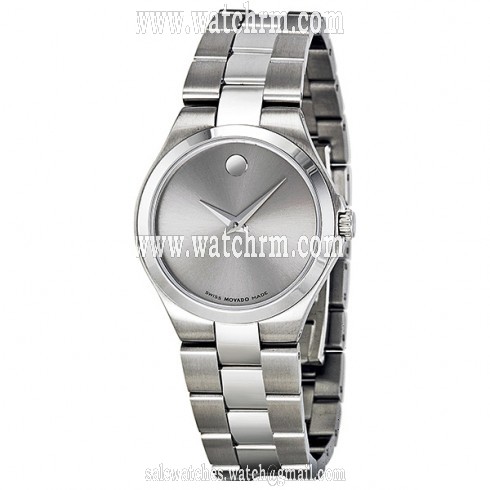Movado Stainless Steel Grey Dial Ladies Watch 0606559