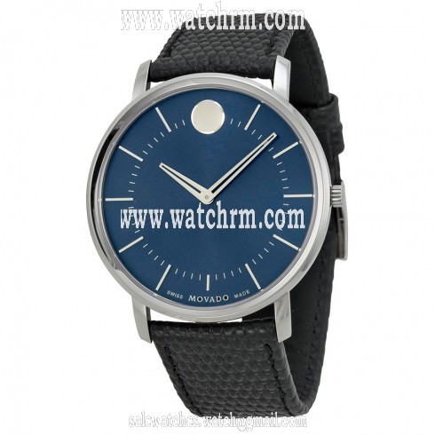 Movado TC Blue Dial Leather Men's Watch 0606846
