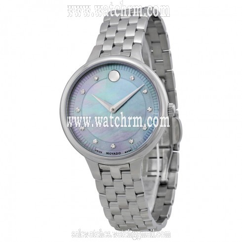 Movado Trevi Gray Mother of Pearl Dial Stainless Steel Ladies Watch 0606811