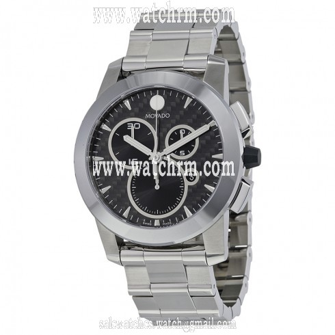 Movado Vizio Black Carbon Fiber Stainless Steel Men's Watch 0606551