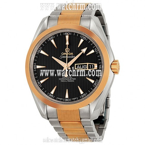 Omega Aqua Terra Annual Calendar Grey Dial Stainless Steel 18kt Rose Gold Men's Watch 231.20.43.22.06.001