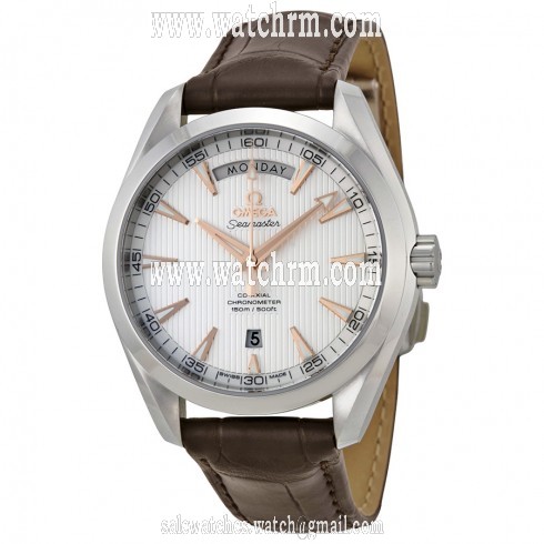 Omega Aqua Terra Automatic Silver Dial Brown Leather Men's Watch 23113422202001