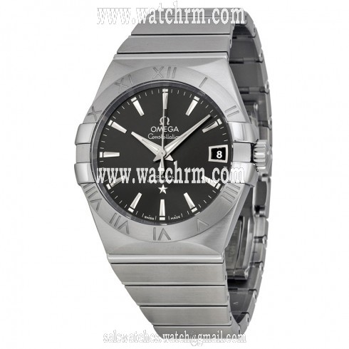 Omega Constellation Automatic Co-Axial Dark Grey Dial Stainless Steel Unisex Watch 12310382106001