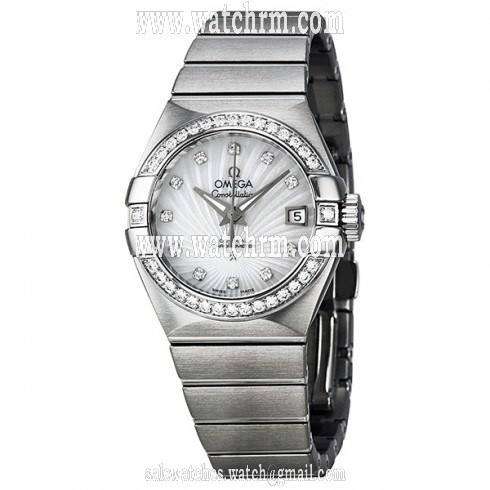 Omega Constellation Automatic Diamond Mother of Pearl Dial Ladies Watch 12315272055001