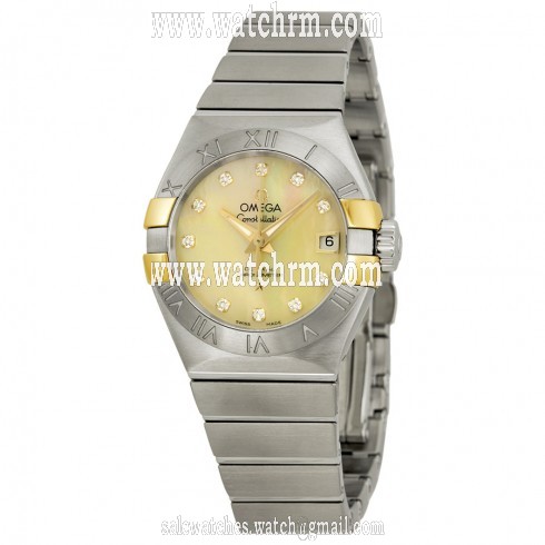 Omega Constellation Automatic Mother of Pearl Dial Stainless Steel Ladies Watch 12320272057003