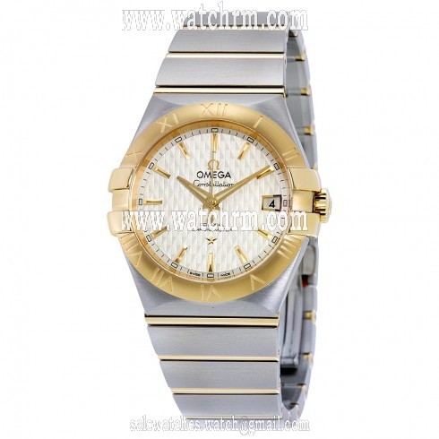 Omega Constellation Automatic Siver Dial Steel and 18kt Yellow Gold Men's Watch 12320352002006