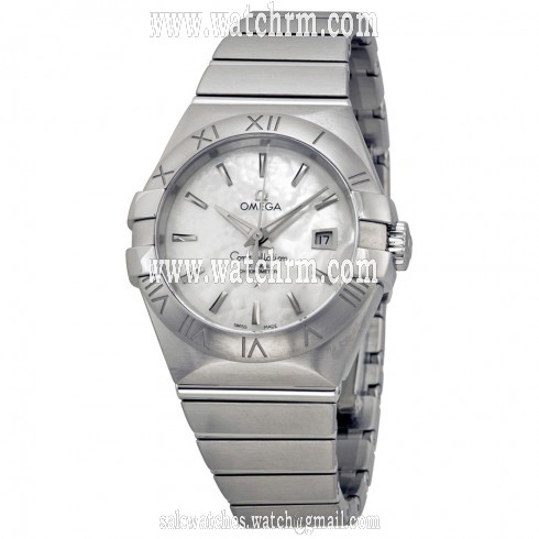 Omega Constellation Automatic White Mother of Pearl Dial Stainless Steel Ladies Watch 123.10.31.20.05.001