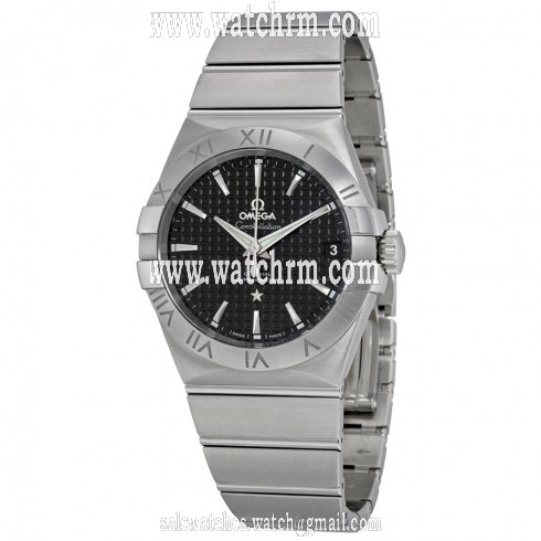 Omega Constellation Black Dial Stainless Steel Men's Watch 123.10.38.21.01.002