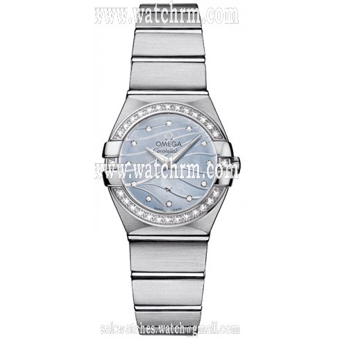 Omega Constellation Blue Mother-Of-Pearl Dial Ladies Watch 123.15.24.60.57.001