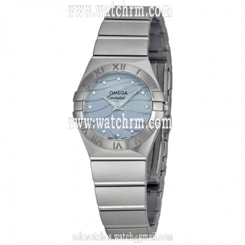 Omega Constellation Blue Mother of Pearl Dial Stainless Steel Ladies Watch 12310246057001