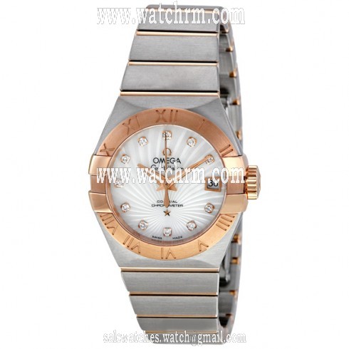 Omega Constellation Brushed Chronometer Ladies Watch 123.20.27.20.55.001