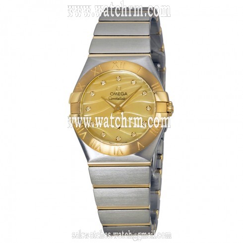 Omega Constellation Champagne Mother of Pearl Diamond Dial Ladies Watch 12320276057001