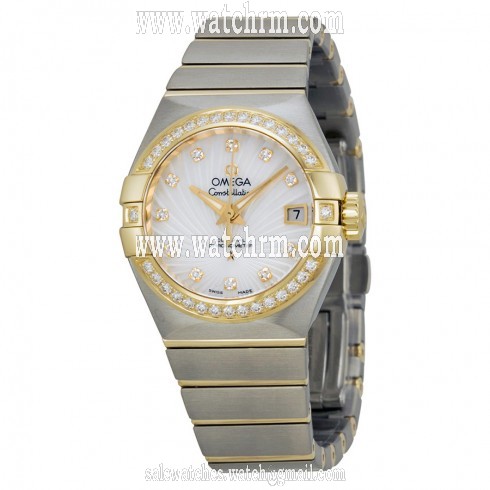 Omega Constellation Chronomete Automatic Mother of Pearl Dial Stainless Steel Ladies Watch 12325272055002