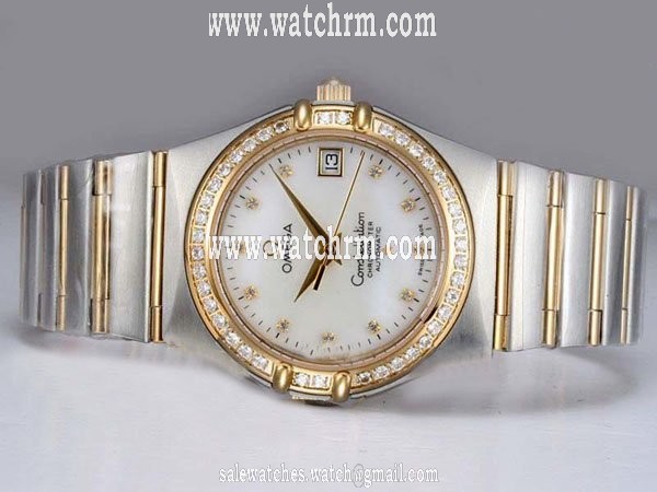 Omega Constellation Chronometer 111.25.36.20.58.001 Round 18K Gold Case Midsize Watch