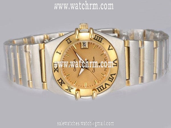 Omega Constellation Chronometer 1212.10.00 Quartz Gold Dial 25mm Watch