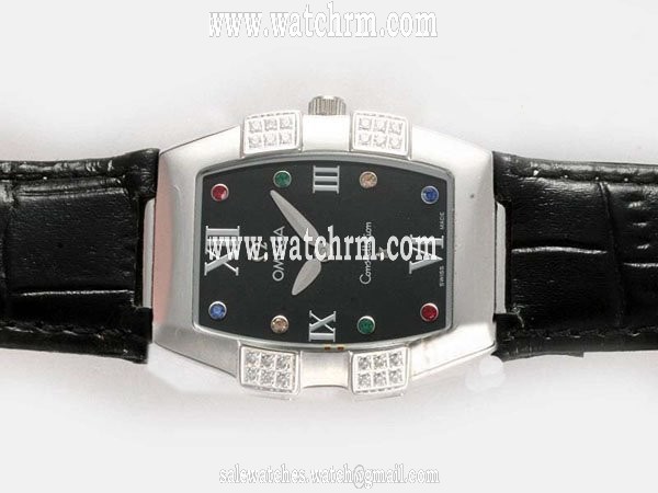 Omega Constellation Chronometer 1886.79.40 Quartz Black Dial Watch
