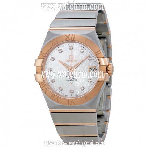 Omega Constellation Chronometer Automatic Silver Dial 18kt Gold and Stainless Steel Ladies Watch