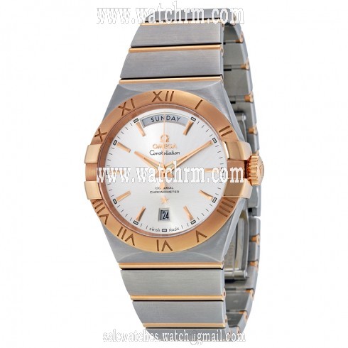 Omega Constellation Chronometer Silver Dial Rose-Gold and Steel Men's Watch 12320382202001