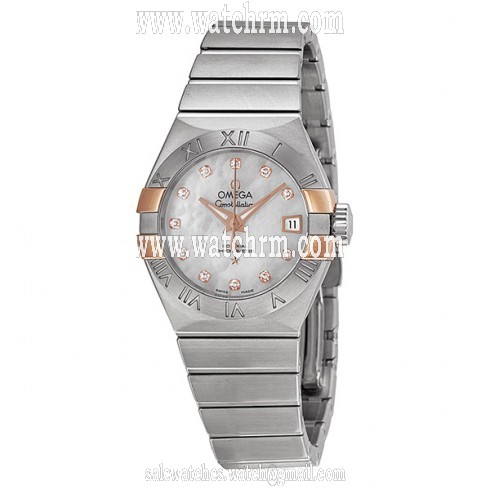 Omega Constellation Co-Axial Mother of Pearl Dial Stainless Steel Ladies Watch OM12320272055004
