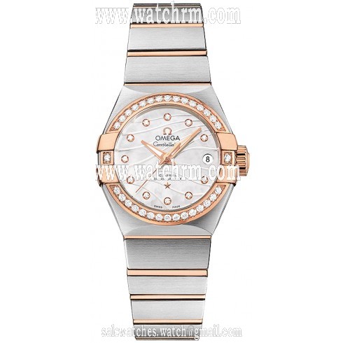 Omega Constellation Co-Axial White Moth-of-Pearl Dial 27 mm Ladies Watch 123.25.27.20.55.005